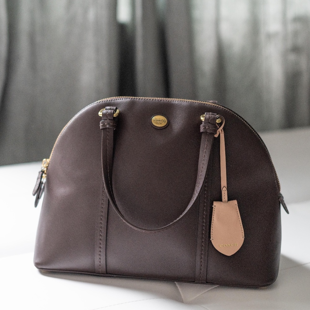 Coach Domed Satchel Brown